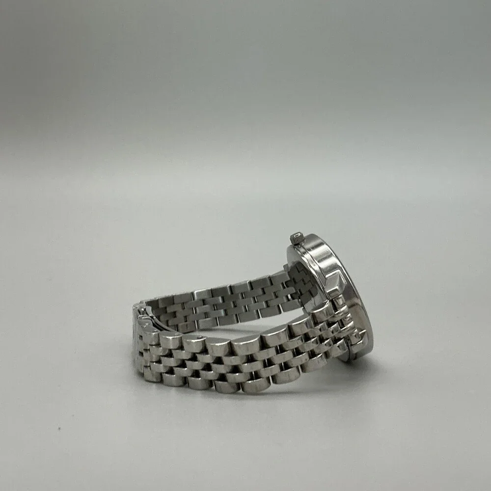 Olivia Burton Womens Watch 34mm Silver Floral Tone Bracelet New Batt 6.75
